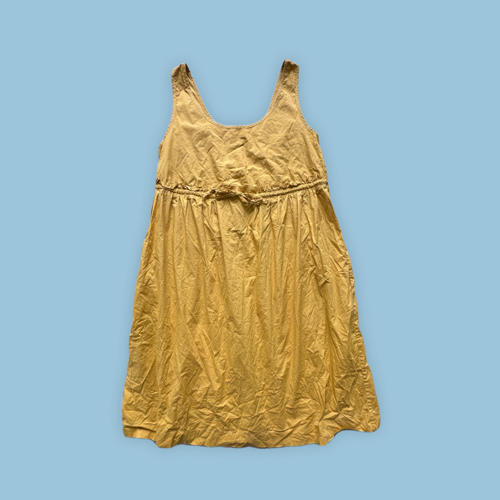 STEFANEL sleeveless Dress Yellow mustard GV322D71147 Size 8